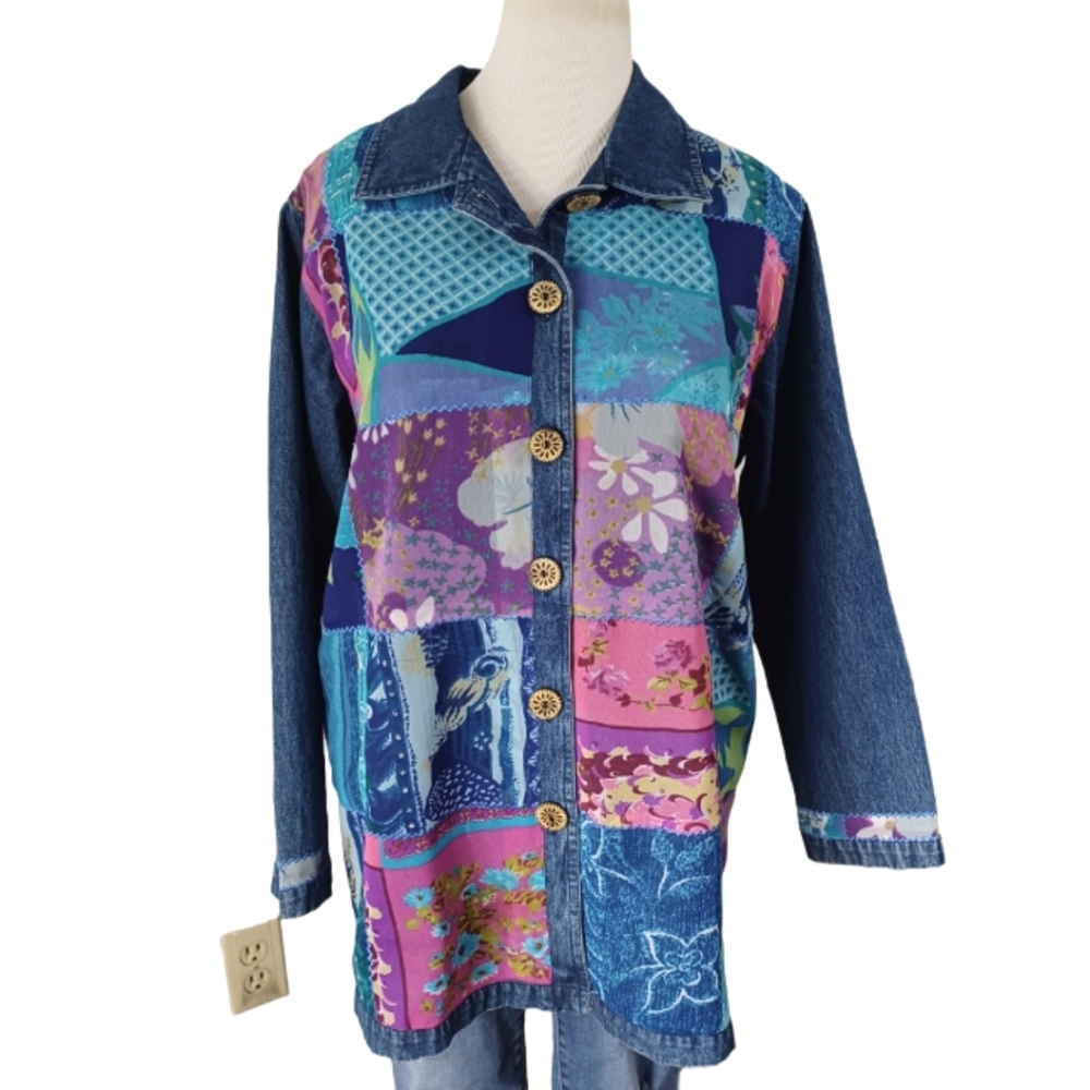 VINTAGE VENEZIA VITALE "GEORGETTE" SHIRT/DUSTER/COAT SIZE 1X